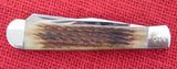 Buck 0314 314BB Trapper 1991 VA State Wild Turkey Federation Knife Brown Bone Handle USA Lot#314-3