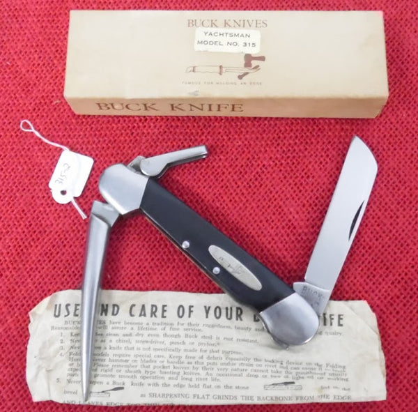 Buck 0315 315 (on backside tang) Yachtsman Rigging Knife Marlin