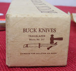 Buck 0317 317 Trailblazer 1st Model 1972 Stamped on Backside of Blade USA In Box Lot#317-4