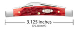 Case 31949 Small Congress Knife Carbon Steel Dark Red Bone 2 Blade 6268 CS USA