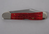 Case 31954 Mini CopperLock Marked CV not CS Carbon Lockback Pocket Knife Jig Dark Red Bone USA 61749L CV