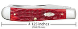 Case 31957 Trapper w/ Clip Knife Carbon Steel Dark Red Peach Seed Jig Bone USA Made 6254C CS