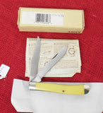 Buck 0329YW 329 Trapper Yellow Pocket Knife USA Made NEW in BOX Lot#329-1