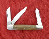 Ka-Bar  Knife 02-3313 Dog's Head Stockman 4" Closed Chestnut Handles USA