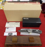 Buck 0336GYSLE 336 Paradigm Damascus Charcoal Wood Paul BOS USA 2001 #92/100 Lot#BU-459