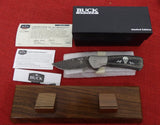 Buck 0336GYSLE 336 Paradigm Damascus Charcoal Wood Paul BOS USA 2001 #92/100 Lot#BU-459