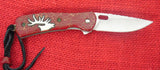 Buck 0340YISLE  340 David Yellowhorse "Bull Elk" Vantage Folding Knife 2011 #72/250 Gold Web Bloody Jasper Lot#SB-340YWH