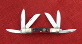 Hen & Rooster Knife 345-RPB Congress 6 Blade 3 5/8" Red Picked Bone NEW