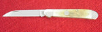 Case 36727 Copperhead 3 7/8" Closed Pocket Knife Single Blade Wharncliffe Burnt Natural Cream Bone USA 6249W
