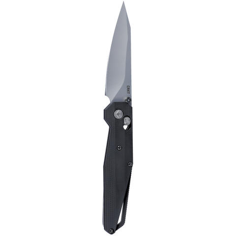 Columbia River CRKT 3830 LCBK Crossbar Lock Knife 154CM Reverse Tanto Black G10 USA by Hogue Knives