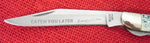 Buck 0387BNSSM 387 Large Toothpick 2 Blade "I'm Hooked" Bill Lowen Etched Fishing Knife Blue Bone 2014 NOS Lot#BU-314