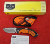 Buck 0395CMS9 395 Folding Omni Hunter 10 Pt Orange Camo 2012 USA BU-638