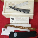 Buck 0039CFSLE 0039 Salient Straight Razor KnifeCarbon FiberHandle RWL34 Blade Limited Edition Legacy Collection