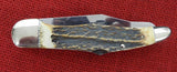 Boker 114021S Stag Folding Hunter Duo 2 Blade Knife w/ Saw Double Lockback Germany 440C