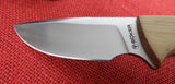 Boker Arbolito 02BA415 Vultur Fixed Blade Knife ACX390 Drop Point Olive Wood Handles Bushcraft
