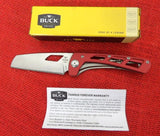 Buck 0418RDS2 418 Vertex Knife Red Frame Lock Wharncliffe USA 2017 BU-503