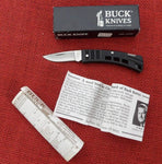 Buck 0425BK 425 MiniBuck Small Lightweight Pocket Knife Black Handle USA Made 1994 Lot#LT-58