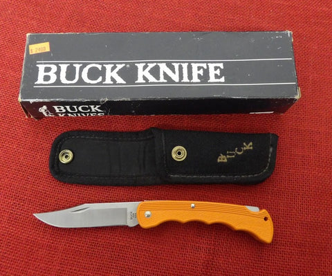 Buck 0426 426 Bucklite Orange Folding Knife Lockback USA Made Lot#LT-51