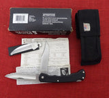 Buck 0428 428BK V52 Selector 2 Blade Bucklite Folding Knife Black Handle 1990 Clip Point Guthook Ser Drop Point Blade USA Lot#LT-49