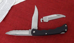 Buck 0428 428BK V52 Selector 2 Blade Bucklite Folding Knife Black Handle 1990 Clip Point Guthook Ser Drop Point Blade USA Lot#LT-49