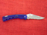 Buck 0444FX 444FX 444 Bucklite Clear Dark Blue Folding Pocket Knife Lockback USA Made 2001 Lot#LT-45