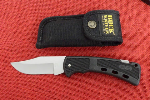 Buck 0446 446 Goliath Large Folding Knife USA Made 1995 Lock Back w/ Nylon Sheath Lot#BU-352