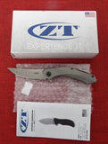 Zero Tolerance Knife by Kershaw ZT 0460Ti 0460 Dmitry Sinkevich Flipper CPM20CV Stonewashed Titanium Handles USA NOS