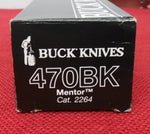 Buck 0470 470BK 470 Mentor Fixed Blade Knife USA Made 1995 In Box Rubber Handle 420HC Blade Lot#BU-279