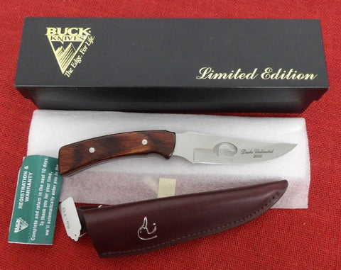 Buck 0470-SP3 470 Mentor Knife Wood Handle Duck Unlimited Cutout 2000 USA Lot#BU-233