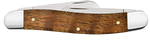 Case 47122 Medium Stockman 3 5/8" Slip Joint Pocket Knife Yellow Curly Oak Smooth Wood USA 7318 SS