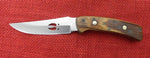 Buck 0475 475-SP5 Mini Mentor Knife Wood Handle with Deer Tracks USA Made 1999 Leather Sheath Lot#BU-378