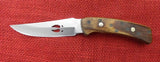 Buck 0475 475-SP5 Mini Mentor Knife Wood Handle with Deer Tracks USA Made 1999 Leather Sheath Lot#BU-378