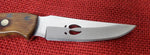 Buck 0475 475-SP5 Mini Mentor Knife Wood Handle with Deer Tracks USA Made 1999 Leather Sheath Lot#BU-378
