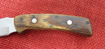 Buck 0475 475-SP5 Mini Mentor Knife Wood Handle with Deer Tracks USA Made 1999 Leather Sheath Lot#BU-378