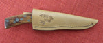 Buck 0475 475-SP5 Mini Mentor Knife Wood Handle with Deer Tracks USA Made 1999 Leather Sheath Lot#BU-378