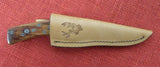 Buck 0475 475-SP5 Mini Mentor Knife Wood Handle with Deer Tracks USA Made 1999 Leather Sheath Lot#BU-378