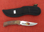 Buck 0475 475 Mini Mentor Knife Wood Handle w/ Hunter Dog Gold Cutout Lot#BU-429