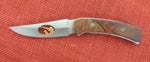Buck 0475 475 Mini Mentor Knife Wood Handle w/ Hunter Dog Gold Cutout Lot#BU-429