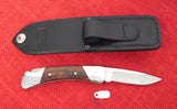 Buck 0500RWS 500 Duke Folding Sheath Pocket Knife Wood 420HC Lock Back 2002 Lot#500-13