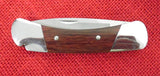 Buck 0500RWS 500 Duke Folding Sheath Pocket Knife Wood 420HC Lock Back 2002 Lot#500-13