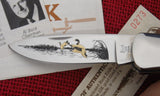 Buck 0500 500 Duke Gold Etched Ducks in Flight Limited Edition Knife Mirror Finish USA 1980's Lot#500-20