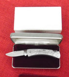 Buck 0515 515 Classic IV Scrolled Small Lockback Aluminum Knife Presentation Case 1980's USA Lot#BU-335