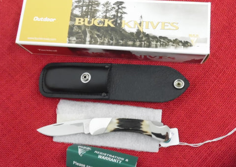 Buck 0500-ST 500 Duke Buckhorn Stag Knife USA Made 2000 NIB w/ Sheath Lot#500-5