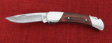 Buck 0500RWS 500 FB Duke Folding Sheath Pocket Knife DymaLux Red Wood 420HC Lockback Lot#500-230