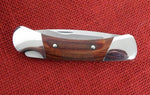 Buck 0500RWS 500 FB Duke Folding Sheath Pocket Knife DymaLux Red Wood 420HC Lockback Lot#500-230