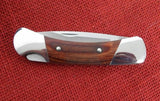 Buck 0500RWS 500 FB Duke Folding Sheath Pocket Knife DymaLux Red Wood 420HC Lockback Lot#500-230