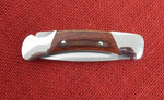 Buck 0500RWS 500 FB Duke Folding Sheath Pocket Knife DymaLux Red Wood 420HC Lockback Lot#500-230