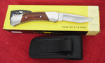 Buck 0500RWS 500 FB Duke Folding Sheath Pocket Knife DymaLux Red Wood 420HC Lockback Lot#500-29