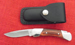 Buck 0500RWS 500 FB Duke Folding Sheath Pocket Knife DymaLux Red Wood 420HC Lockback Lot#500-29