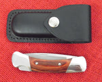 Buck 0500RWS 500 FB Duke Folding Sheath Pocket Knife DymaLux Red Wood 420HC Lockback Lot#500-29